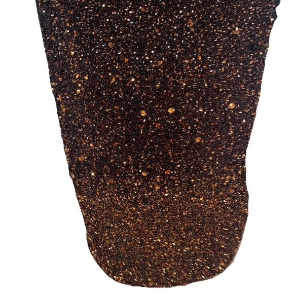 TOM FORD vintage black copper sequin ombré beaded mesh midi dress IT42 US6 NWT - Picture 7 of 15